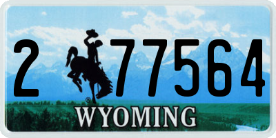 WY license plate 277564