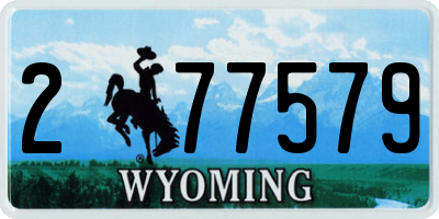 WY license plate 277579