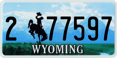 WY license plate 277597