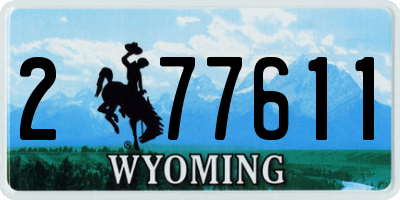 WY license plate 277611