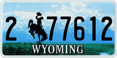 WY license plate 277612