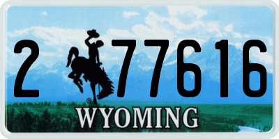 WY license plate 277616