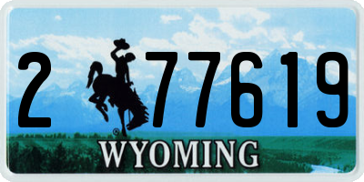 WY license plate 277619