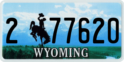 WY license plate 277620