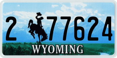 WY license plate 277624