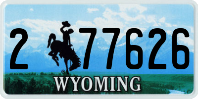 WY license plate 277626