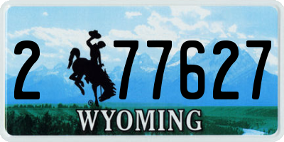 WY license plate 277627