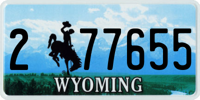WY license plate 277655