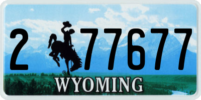 WY license plate 277677