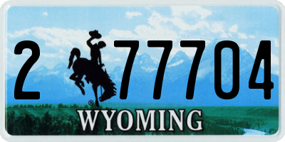 WY license plate 277704