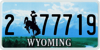 WY license plate 277719