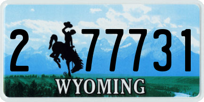 WY license plate 277731
