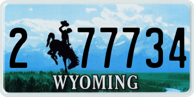WY license plate 277734