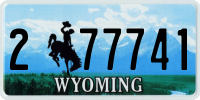 WY license plate 277741