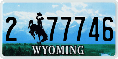 WY license plate 277746