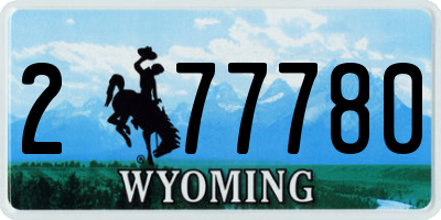 WY license plate 277780