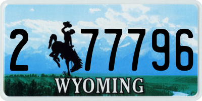 WY license plate 277796