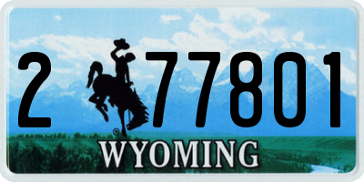 WY license plate 277801