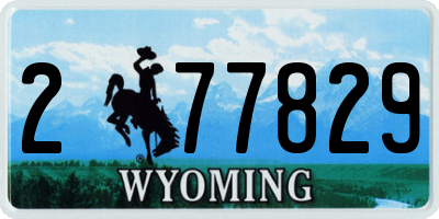 WY license plate 277829