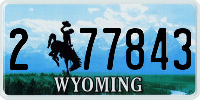 WY license plate 277843