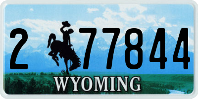 WY license plate 277844