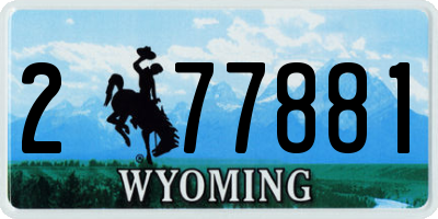 WY license plate 277881