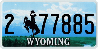 WY license plate 277885