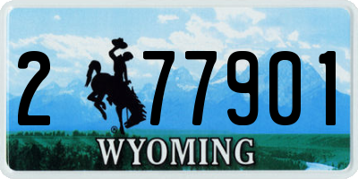 WY license plate 277901