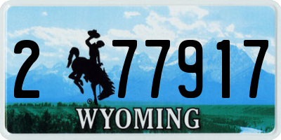 WY license plate 277917