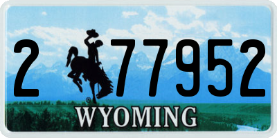 WY license plate 277952