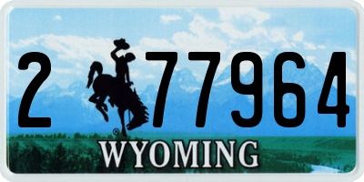 WY license plate 277964