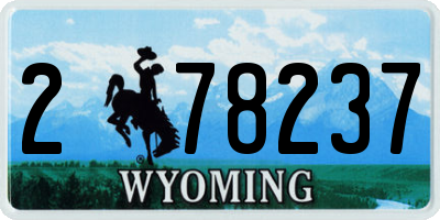 WY license plate 278237