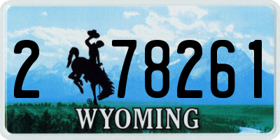 WY license plate 278261
