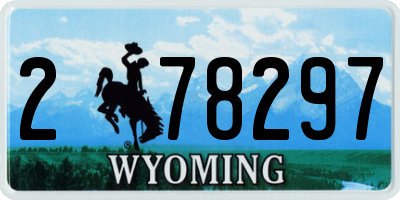 WY license plate 278297