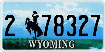WY license plate 278327