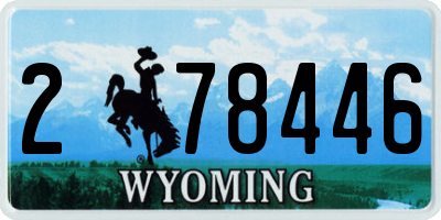 WY license plate 278446