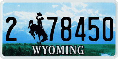 WY license plate 278450