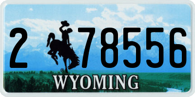 WY license plate 278556