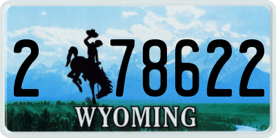 WY license plate 278622