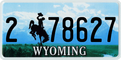 WY license plate 278627