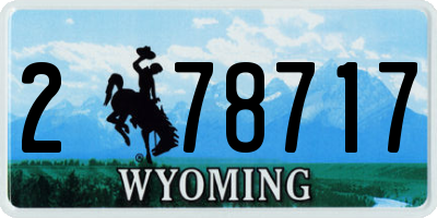 WY license plate 278717