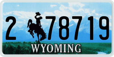 WY license plate 278719