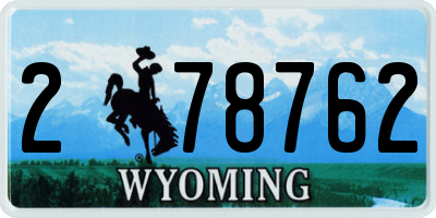 WY license plate 278762