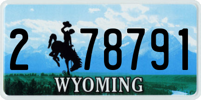 WY license plate 278791
