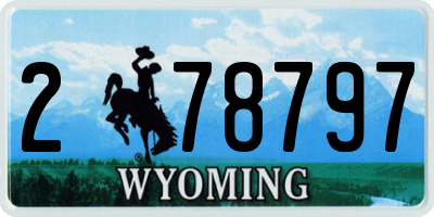 WY license plate 278797