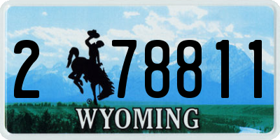 WY license plate 278811