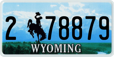 WY license plate 278879