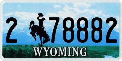 WY license plate 278882
