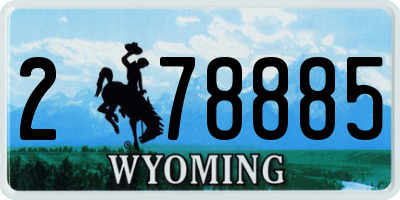WY license plate 278885