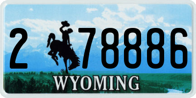 WY license plate 278886
